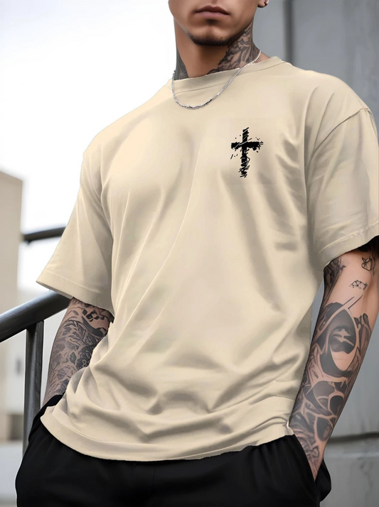 Camiseta Blusa Cruz Mini Masculina Camisa Street Faith Camisa Manfinity 100% Algodão