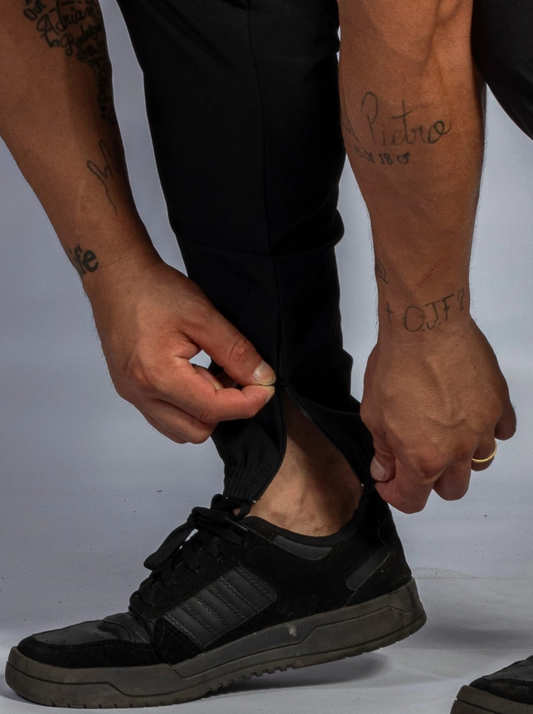 Calça Jogger Tactel com Elastano para Treino Esportiva Masculina Ziper No Punho