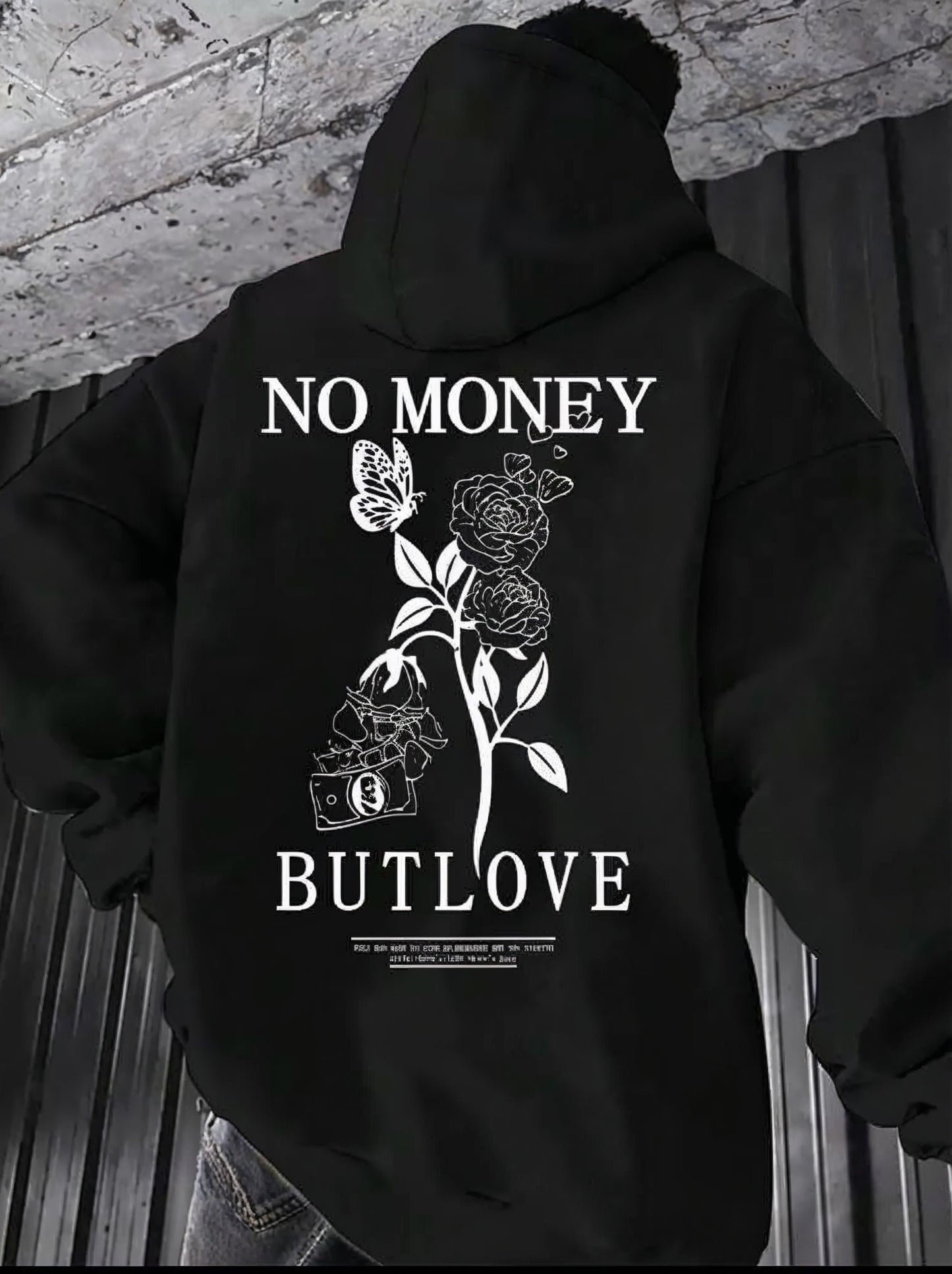 Moletom Canguru No Money But Love – Unissex com Capuz e Bolso Flanelado