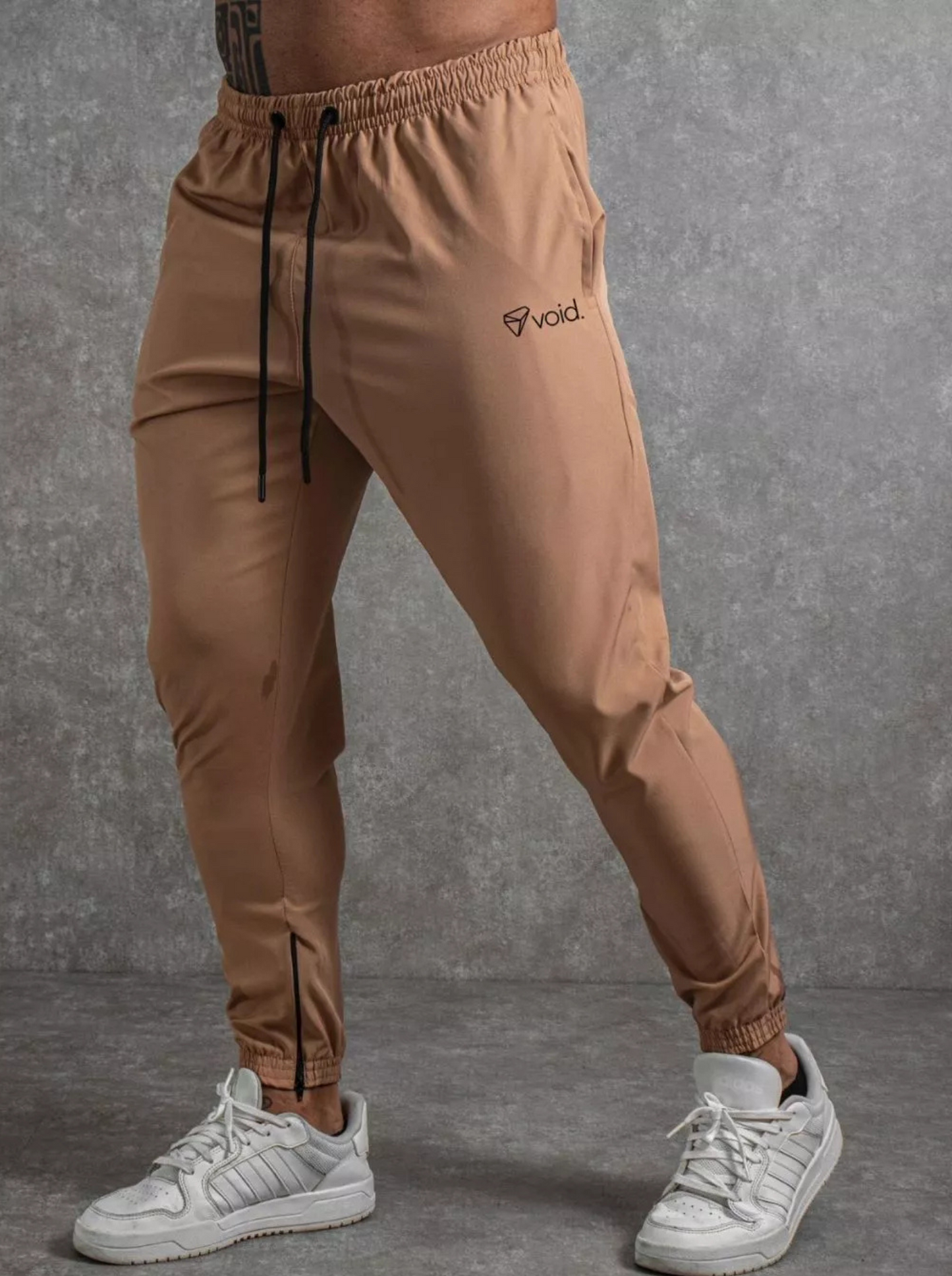 Calça Jogger Tactel com Elastano para Treino Esportiva Masculina Ziper No Punho