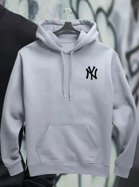 Blusa de Frio Moletom Canguru Flanelado New York Hip Hop Com Bolso Masculino e Feminino