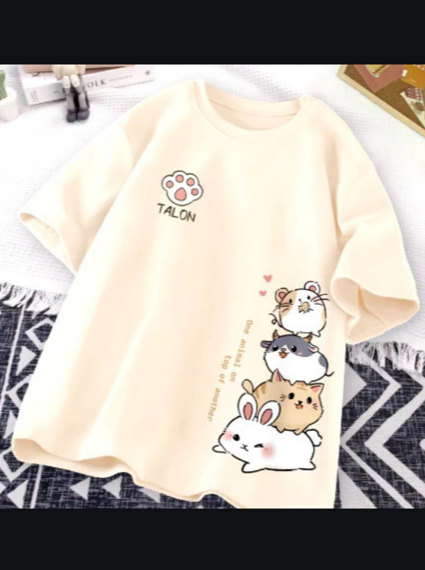 Camiseta Feminina Felinos Fofinhos Algodão Pluz Size