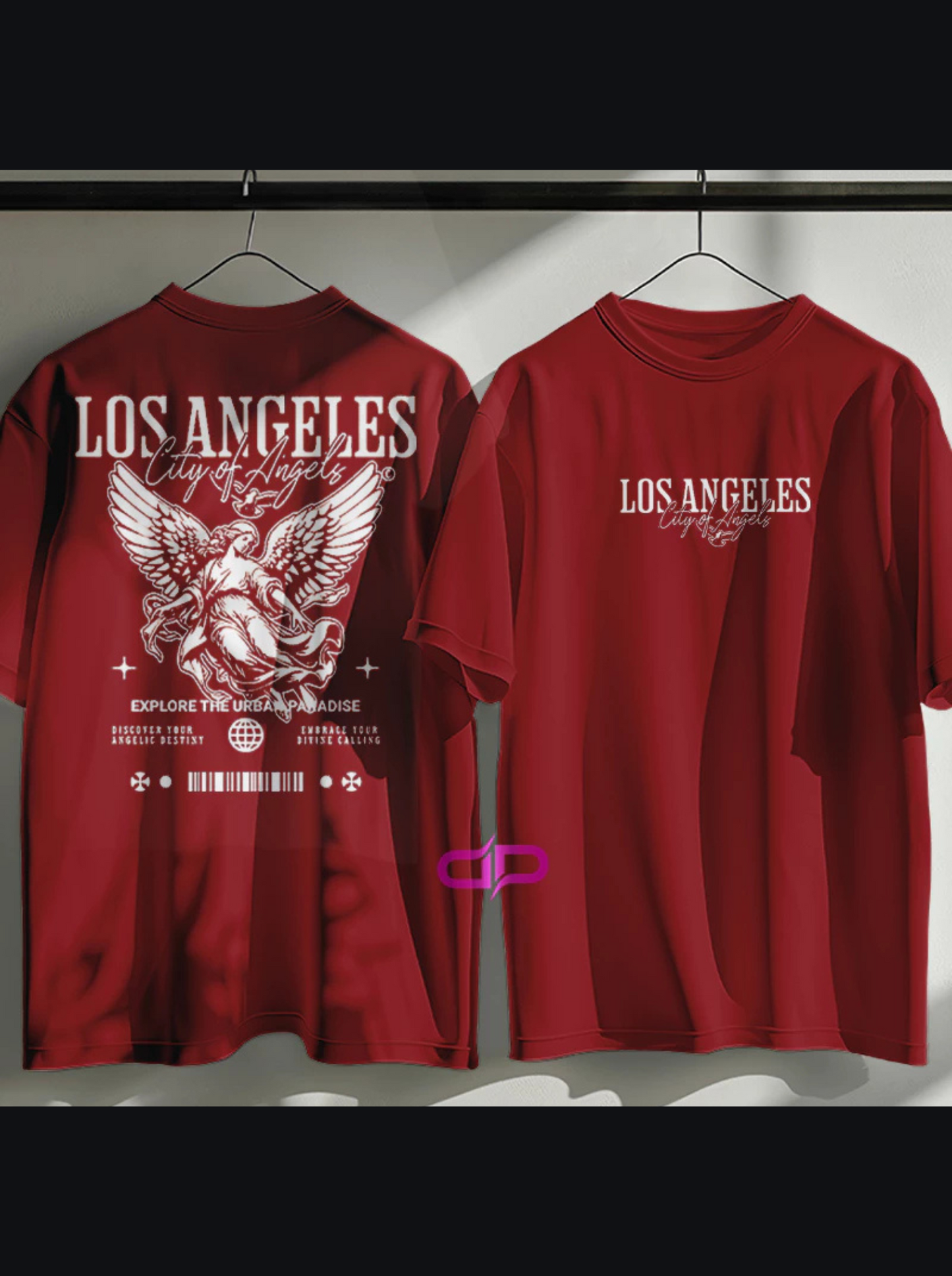 Camiseta Masculina no Estilo Urbano Streetwear City Of Los Ang 100% Algodão Premium do P ao G3