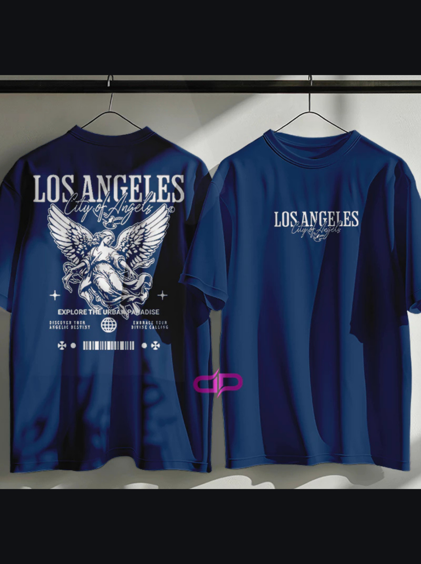 Camiseta Masculina no Estilo Urbano Streetwear City Of Los Ang 100% Algodão Premium do P ao G3