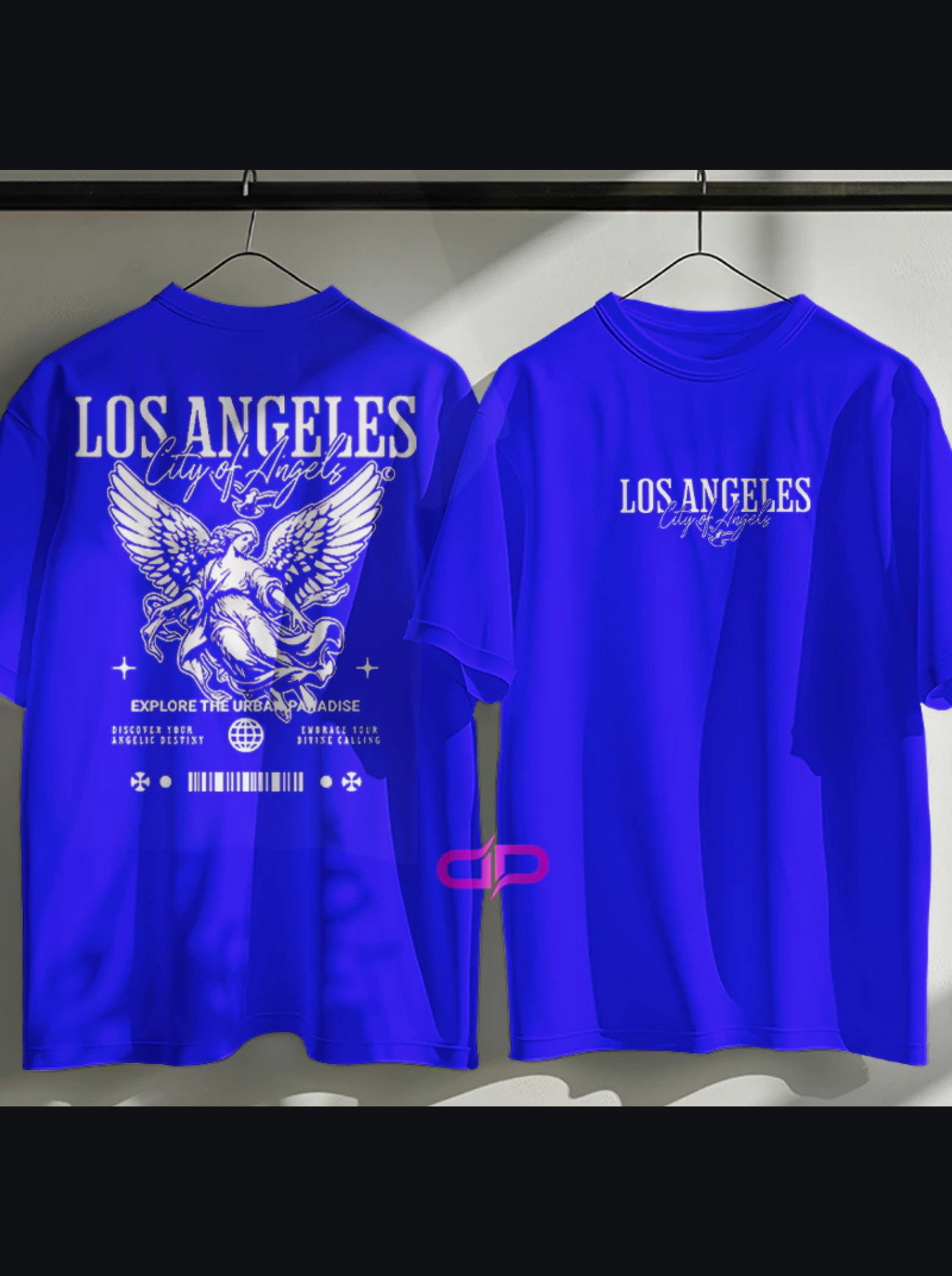 Camiseta Masculina no Estilo Urbano Streetwear City Of Los Ang 100% Algodão Premium do P ao G3