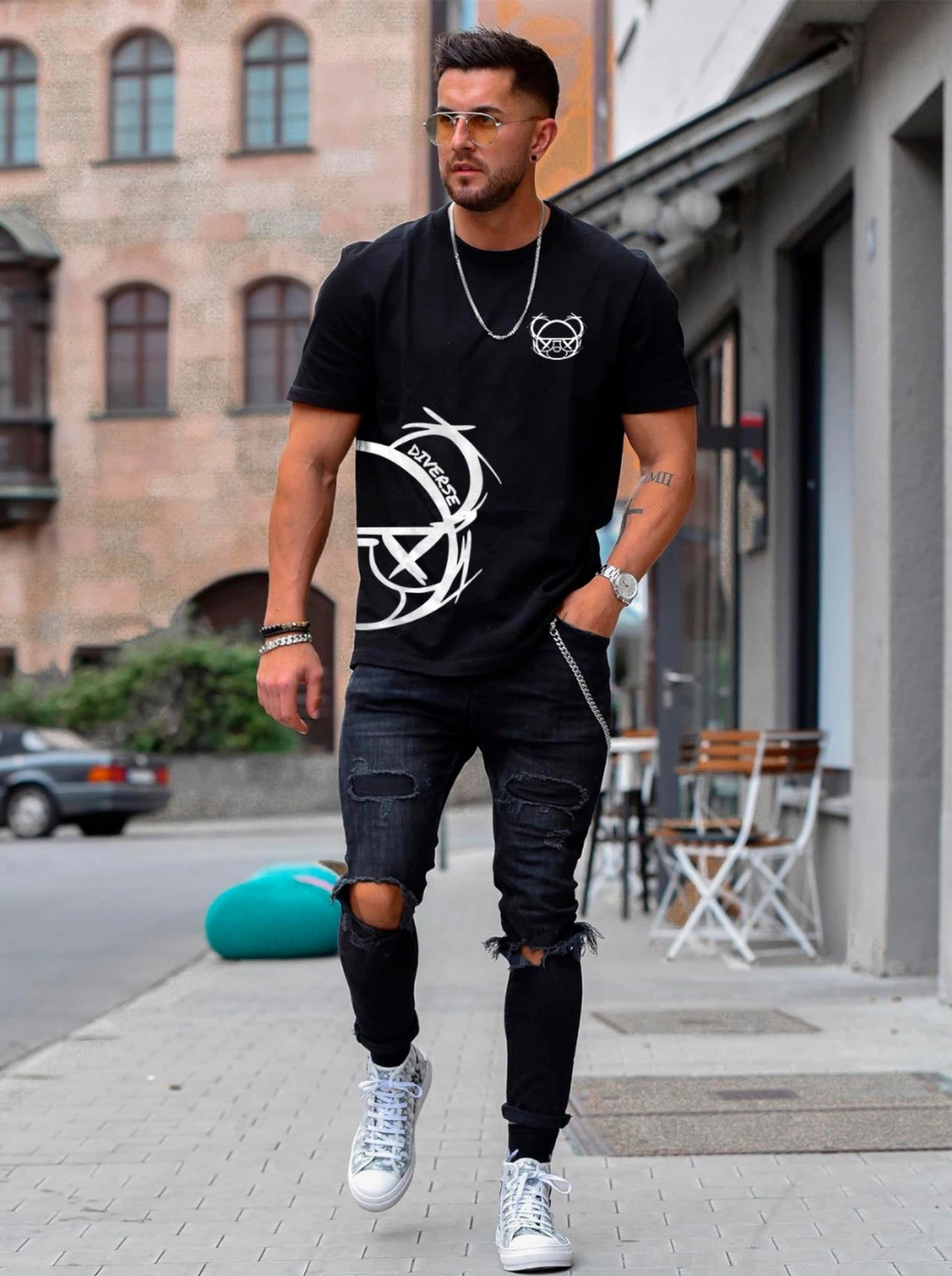 Camiseta Urso Diverse Street Wear Camisa Malha Premium Swag