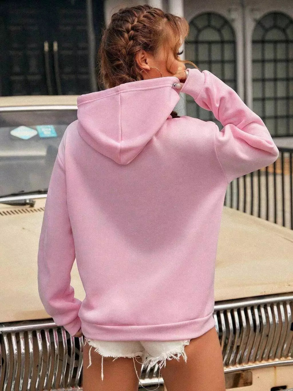 Moletom Feminino Canguru Com Capuz Liso Blusa de Frio Casaco Blusao Inverno Premium