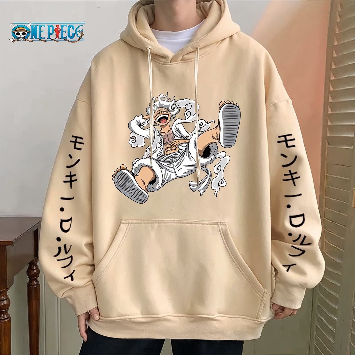 Moletom One Piece Gear 5 – Monkey D. Luffy Nika Unissex com Capuz