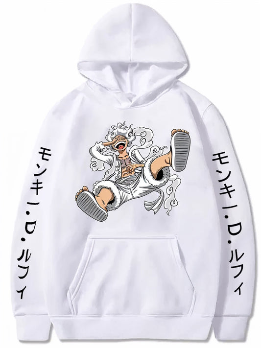 Moletom One Piece Gear 5 – Monkey D. Luffy Nika Unissex com Capuz