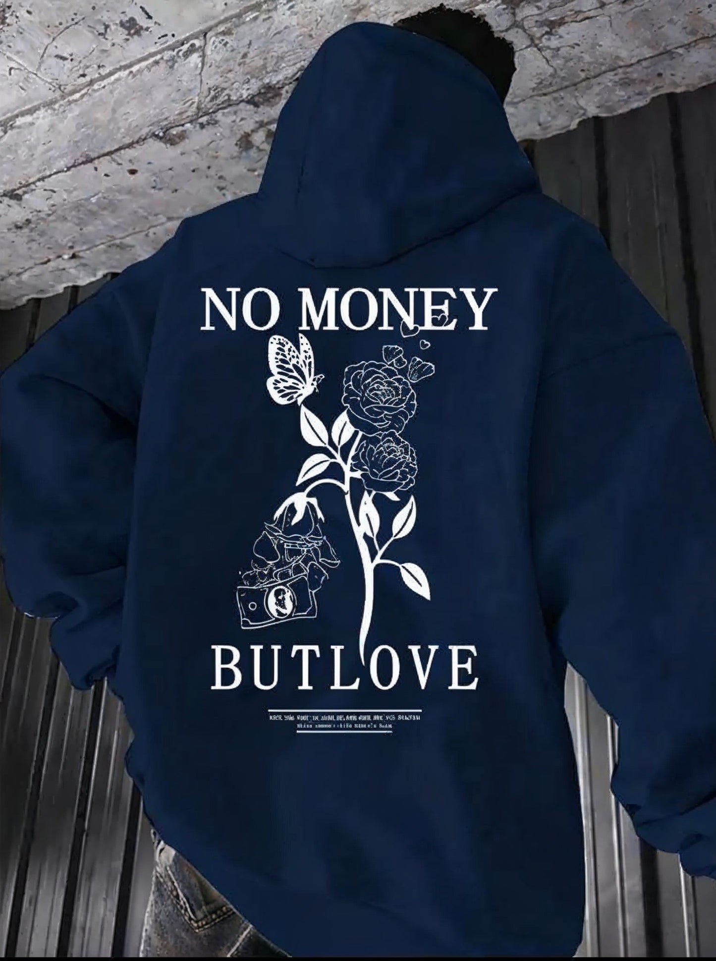 Moletom Canguru No Money But Love – Unissex com Capuz e Bolso Flanelado