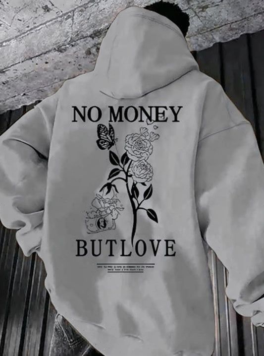 Moletom Canguru No Money But Love – Unissex com Capuz e Bolso Flanelado
