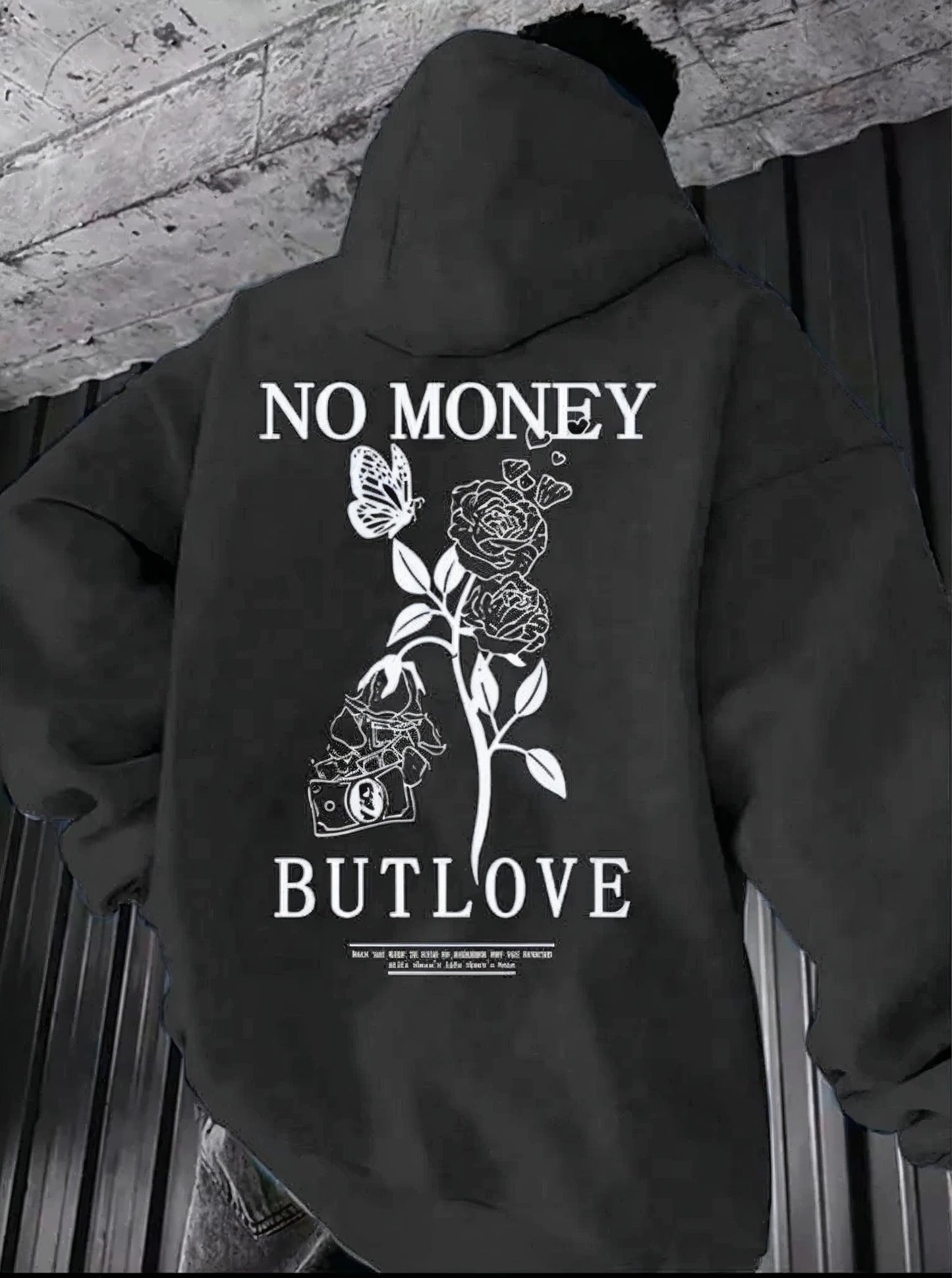 Moletom Canguru No Money But Love – Unissex com Capuz e Bolso Flanelado